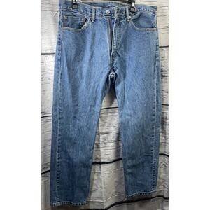 Levi's 505 Jeans Pants Mens 36x30 Denim Blue Jean Medium Wash Straight Leg